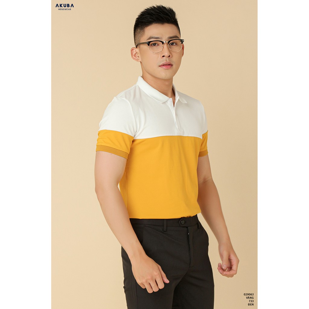 [Mã FASHIONMALLT4 giảm 15% tối đa 30K đơn 150k] Áo thun cổ polo AKUBA 029063