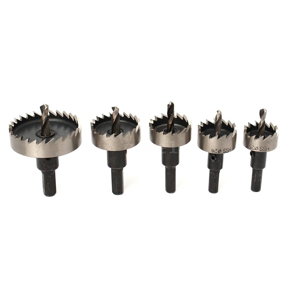 zone1 12PCS HSS Drill Bit Hole Saw Tooth Set Stainless Steel Metal Alloy Cutter 15-50mm