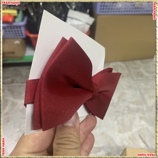 <TH>Nơ mèo chú rể phụ kiện cưới Giang nơ chú rể chất liệu vải mờ
