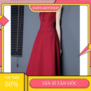 ĐẦM XOÈ PHỐI NÚT DÁNG DÀI CAO CẤP