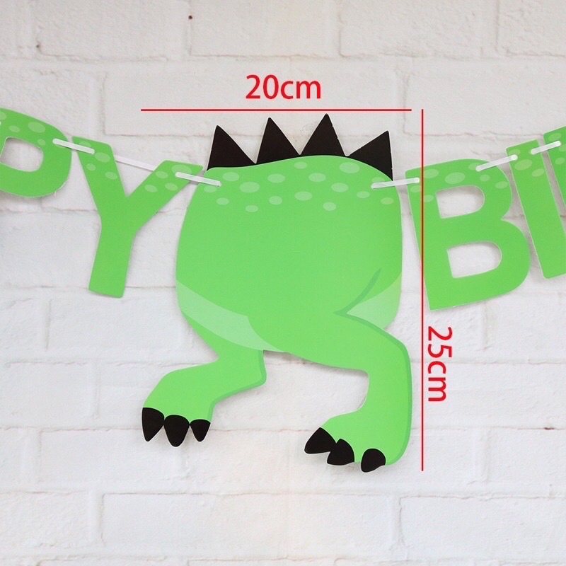 Dây treo baner trang trí sinh nhật hình khủng long