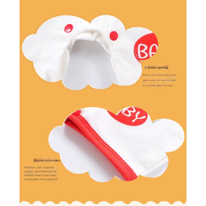 Bộ Áo Liền Quần Cotton Tay Ngắn In Họa Tiết Hoạt Hình One Piece Dễ Thương Cho Bé Trai + Gái 0-24 Tháng Tuổi