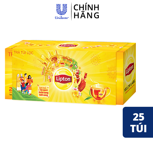 Hộp 25/50 Gói Lipton Trà Nhãn Vàng ,25/50 túi x 2g