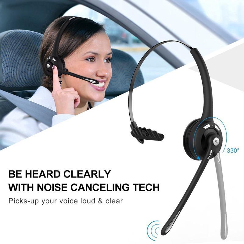 Mpow BH453 Pro Trucker Bluetooth 5.0 Headset w/ Microphone Wireless Over Ear Headphone