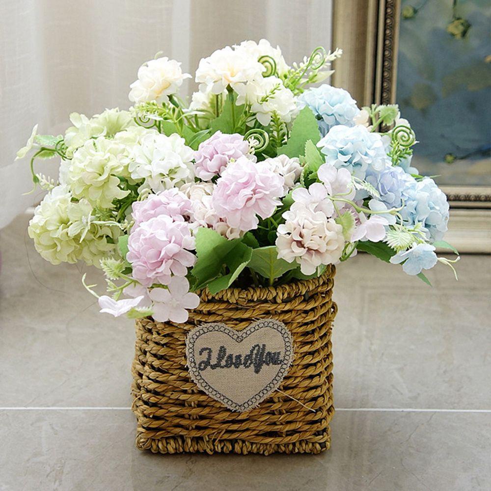 IVORY Bó Hoa Tú Cầu Giả Để Bàn Trang Trí