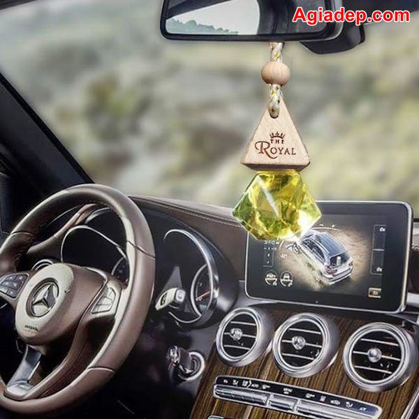 Tinh dầu thiên nhiên cao cấp Hoàng Gia (The Royal) - Bản tam giác treo oto xe hơi 8ml + chai 10ml - Nhiều mùi lựa chọn