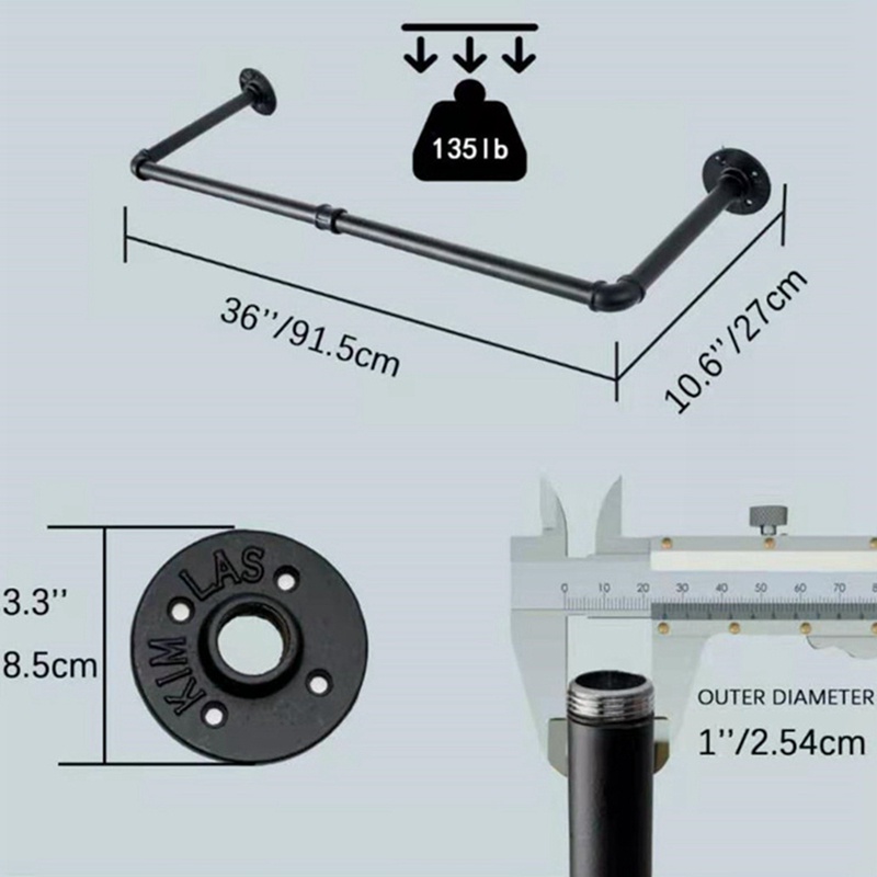 Giá Treo Quần Áo Gắn Tường Có Thể Tháo Rời Tiện Dụng