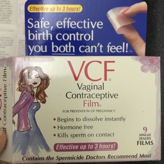 Màng flim tránh thai VCF - hàng xách tay Mỹ HOÀN TOÀN KHÔNG CÓ TÁC DỤNG PHỤ , hiệu quả tránh thai đến 99,9%