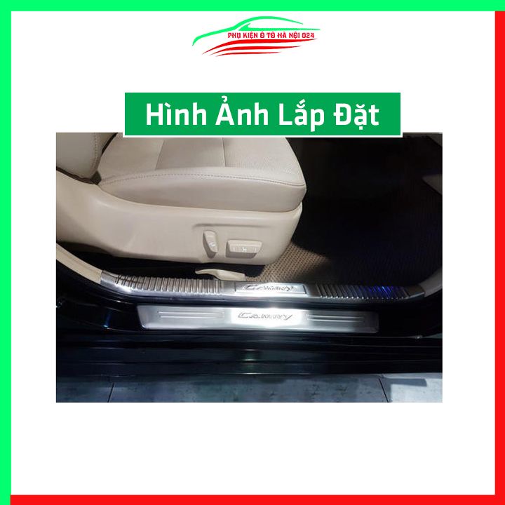 [Inox CAMRY 2012-2018] Bộ Nẹp Bước Chân Trong Ngoài Bằng Inox Cho Ô Tô - TOYOTA CAMRY 2012-2018