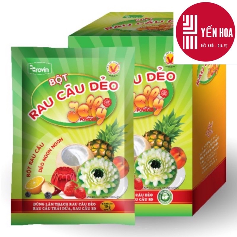 1 Hộp Bột rau câu dẻo Hoàng Yến ( 10g x 12 gói )