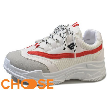 𝐒𝐀𝐋𝐄 𝐒Ố𝐂 Giày Nữ Sneaker Nữ Giày Thể Thao Độn Đế ULZANG Tăng Chiều Cao Viền Màu Cá Tính G29K1 A98732 . . new new