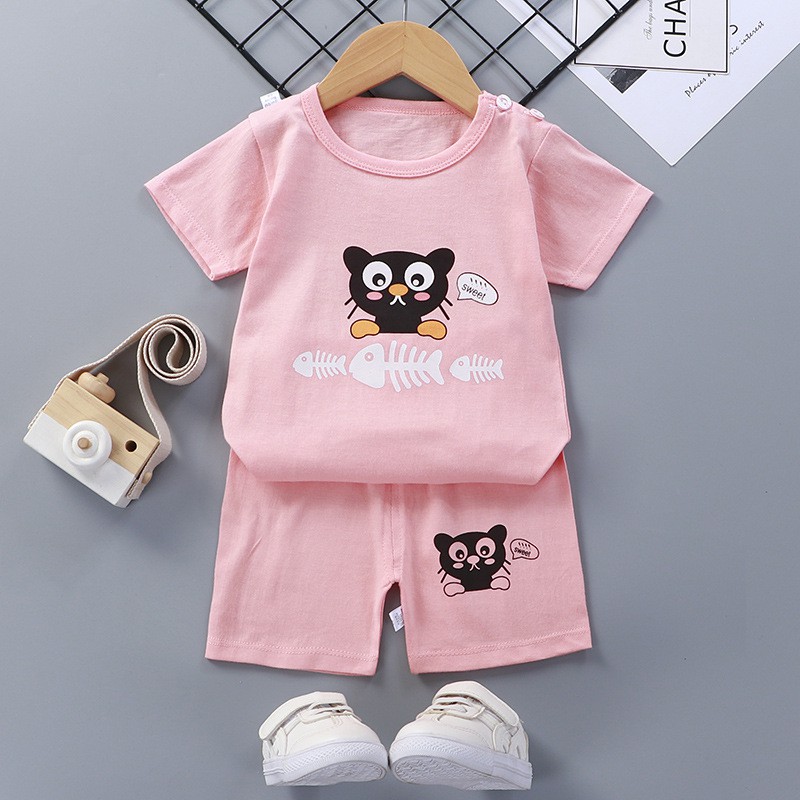 Bộ đồ quần áo trẻ em mùa hè hot - bé gái, trai vải cotton co giãn 4 chiều thấm hút mồ hôi bé từ 1-5 tuổi BĐON03