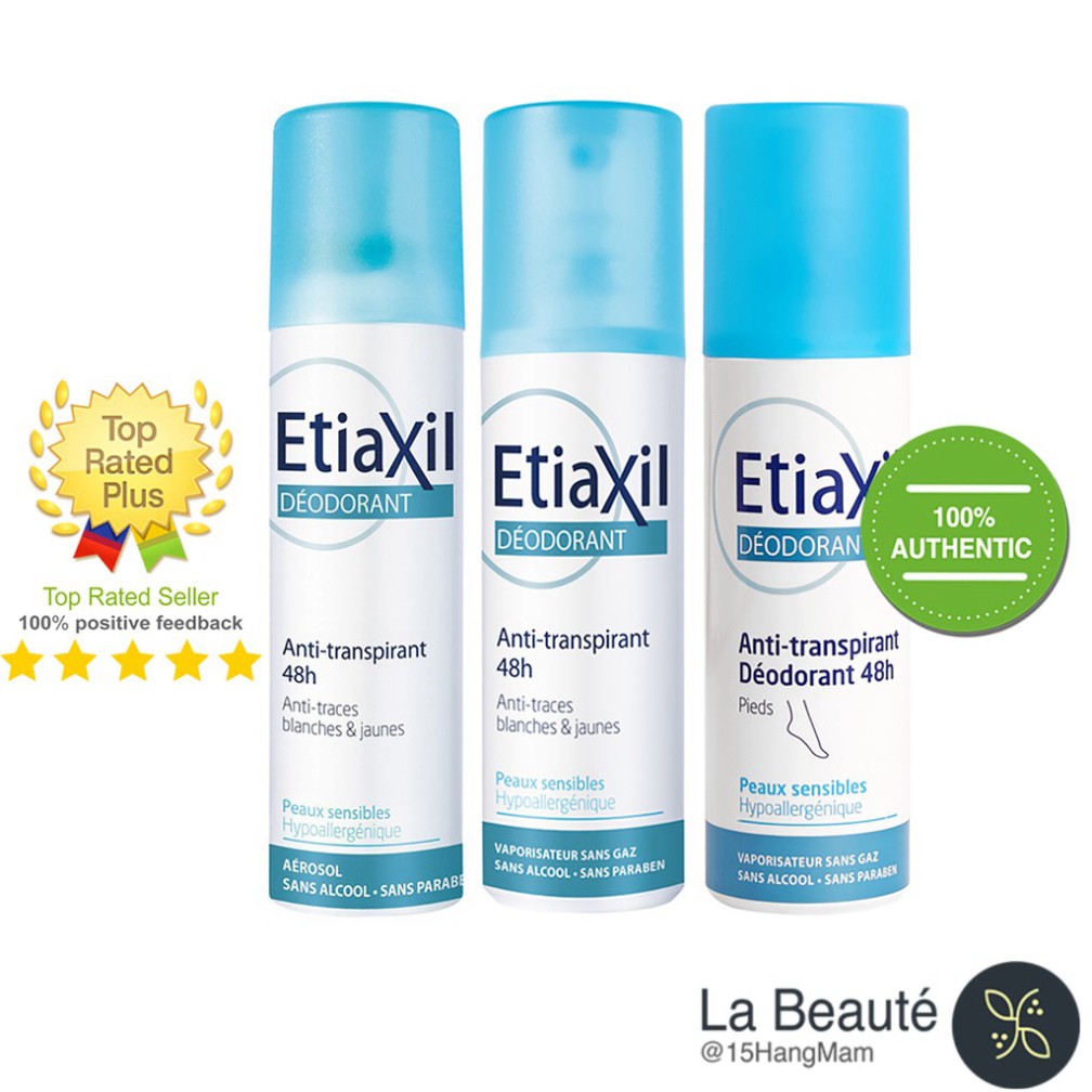 Xịt Etiaxil Deodorant Anti-Transpirant 48h - Xịt Khử Mùi Cho Cơ Thể [Nhiều Loại Dung Tích]