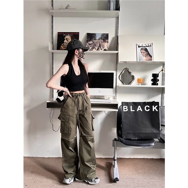 Quần ống suông chất dù Kimie Pants đường phố