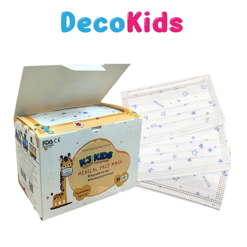 Khẩu trang y tế trẻ em 4 lớp KJ KIDS có giấy kháng khuẩn