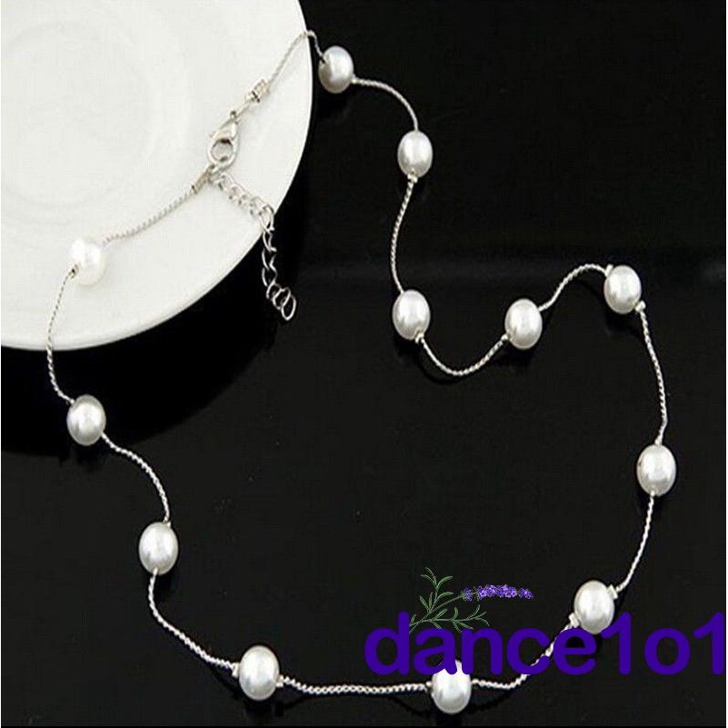 Vòng cổ choker chuỗi hạt ngọc trai thời trang cho nữ