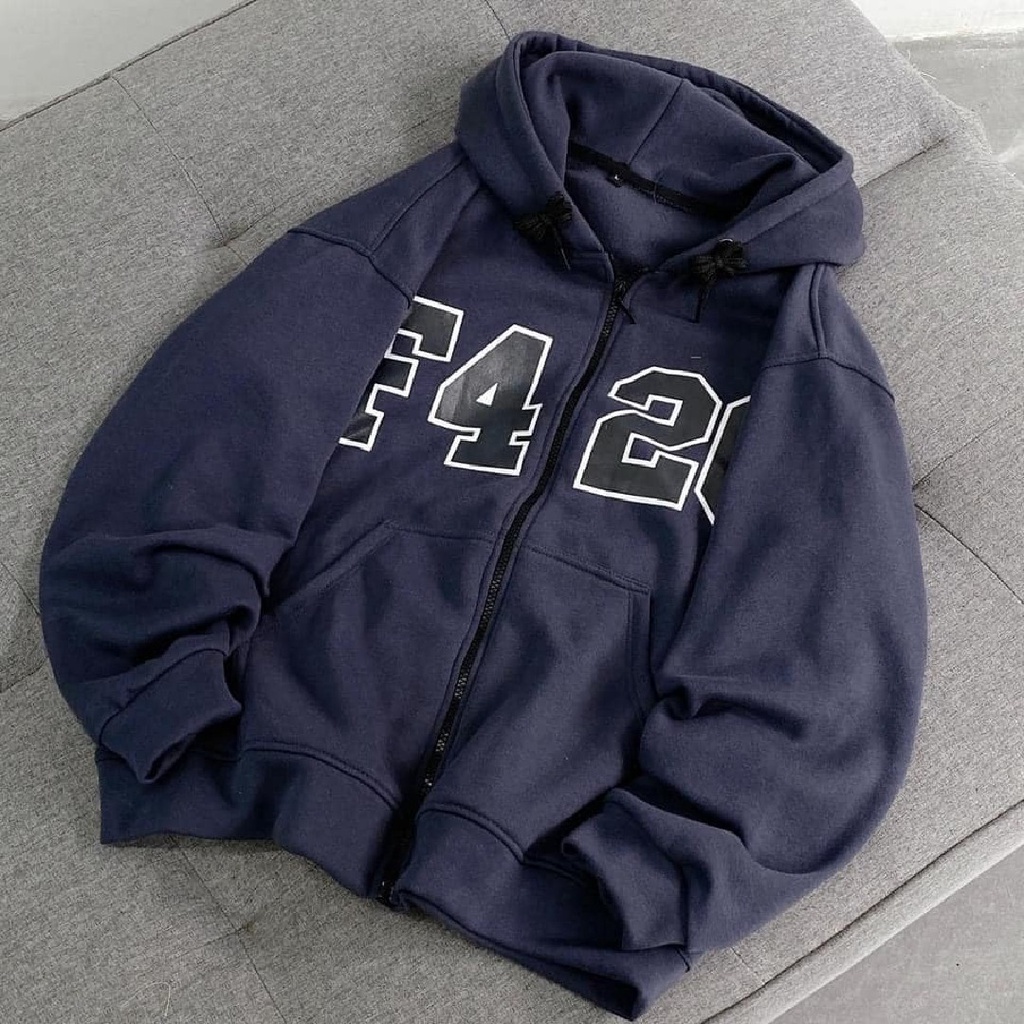 Áo khoác áo hoodies zip F426 chất nỉ ngoại khoá kéo ullzang Unisex - Gin Store