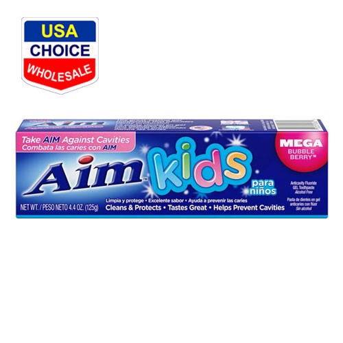 Kem đánh răng cho bé Aim Kids 125g USA