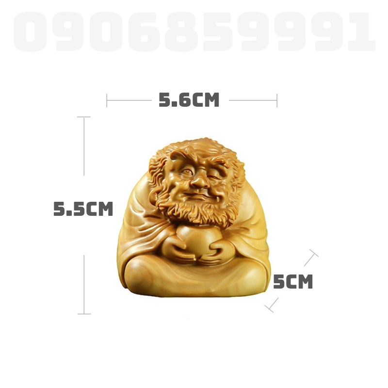 Tượng Bồ Đề Đạt Ma ngộ nghĩnh - Gỗ Hoàng Dương