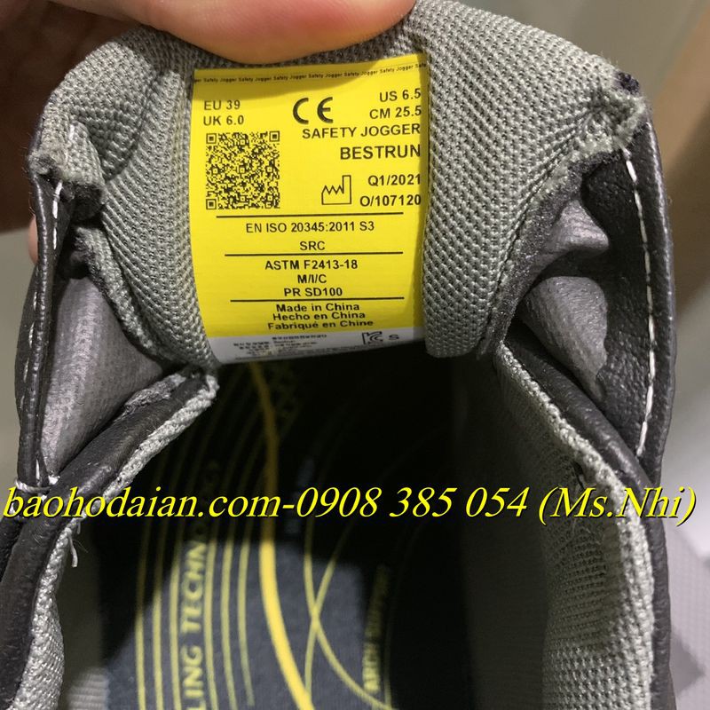 Giày Bảo Hộ Lao Động Safety Jogger Bestrun S3 - Full Size- Kèm Hình Thật