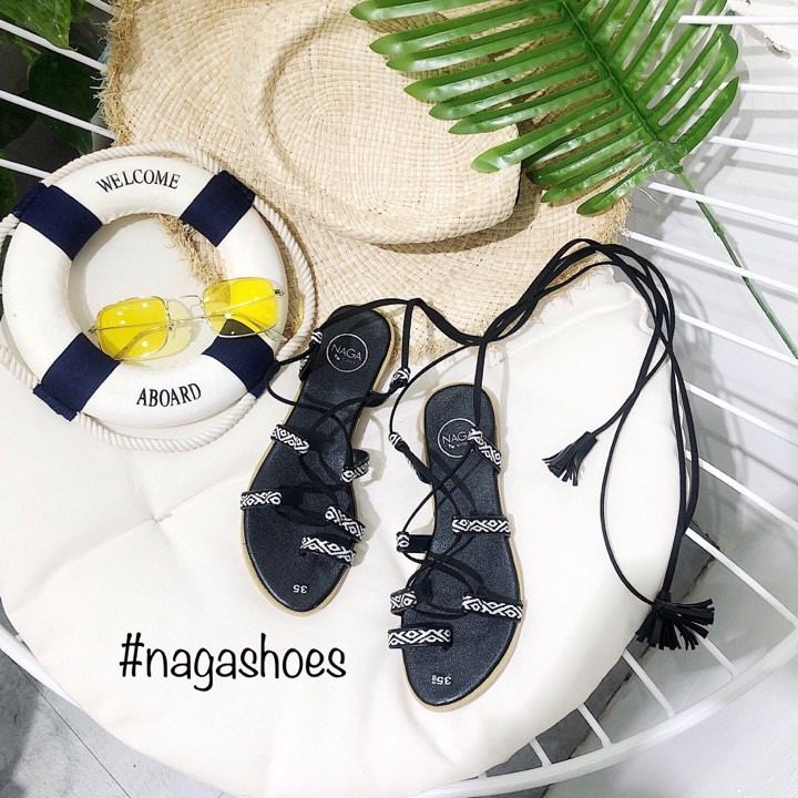 SANDAL NAGASHOES THỔ CẨM 3 QUAI NAS142