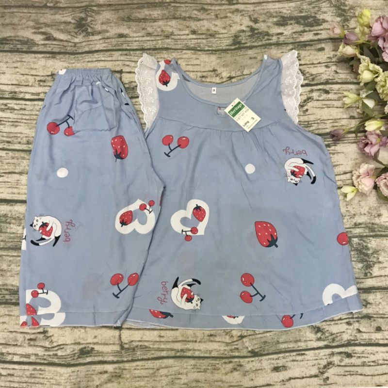 đồ bộ lửng tole lanh (4 size) 40-80 kí