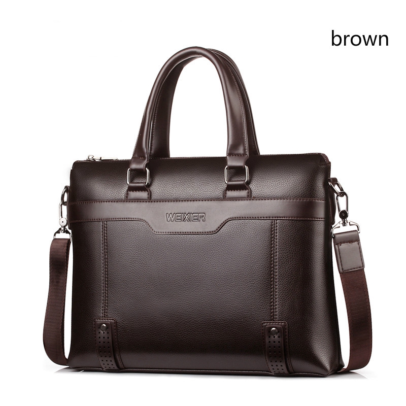 Men's briefcase color Messenger Business bag PU leather bag 01