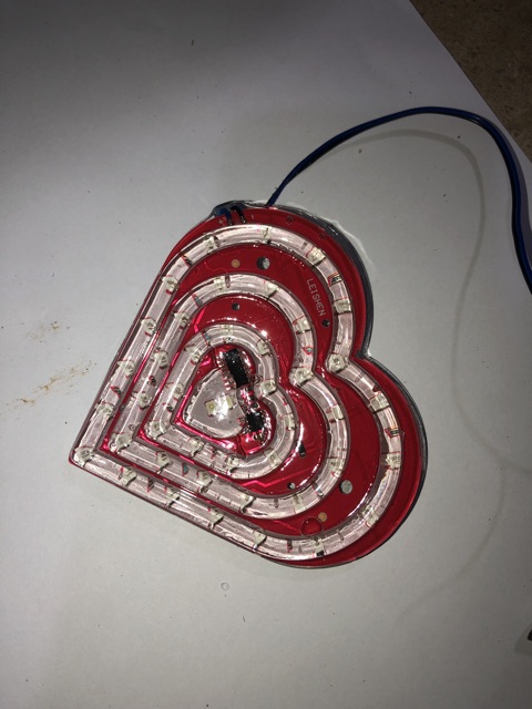 Sản phẩm gia đình làm: Led trái tim chạy điện 12v 24v to và bé