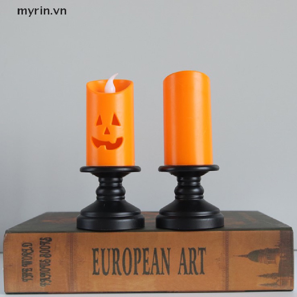 Nến Đèn LED Hình Quả Bí Ngô Trang Trí Halloween