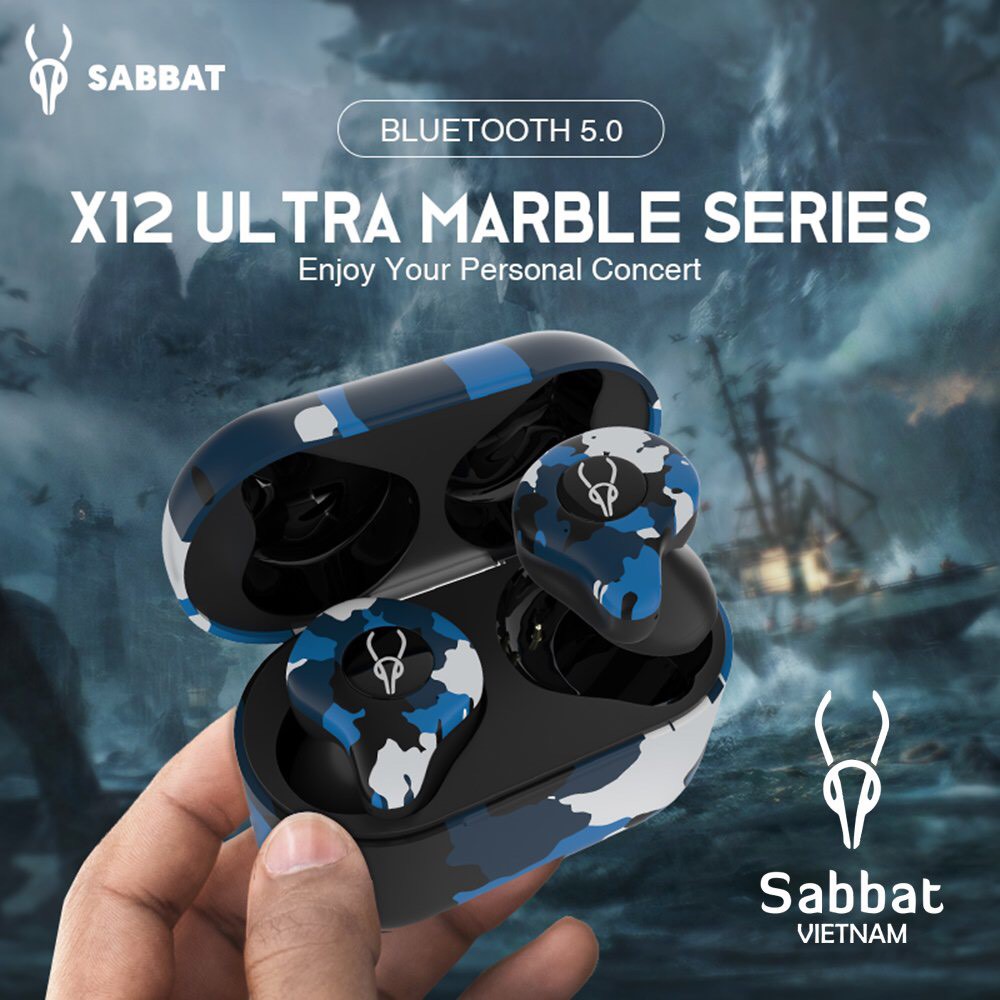 Tai nghe Sabbat X12 Ultra phiên bản Camo - Quân đội, tai nghe bluetooth chính hãng