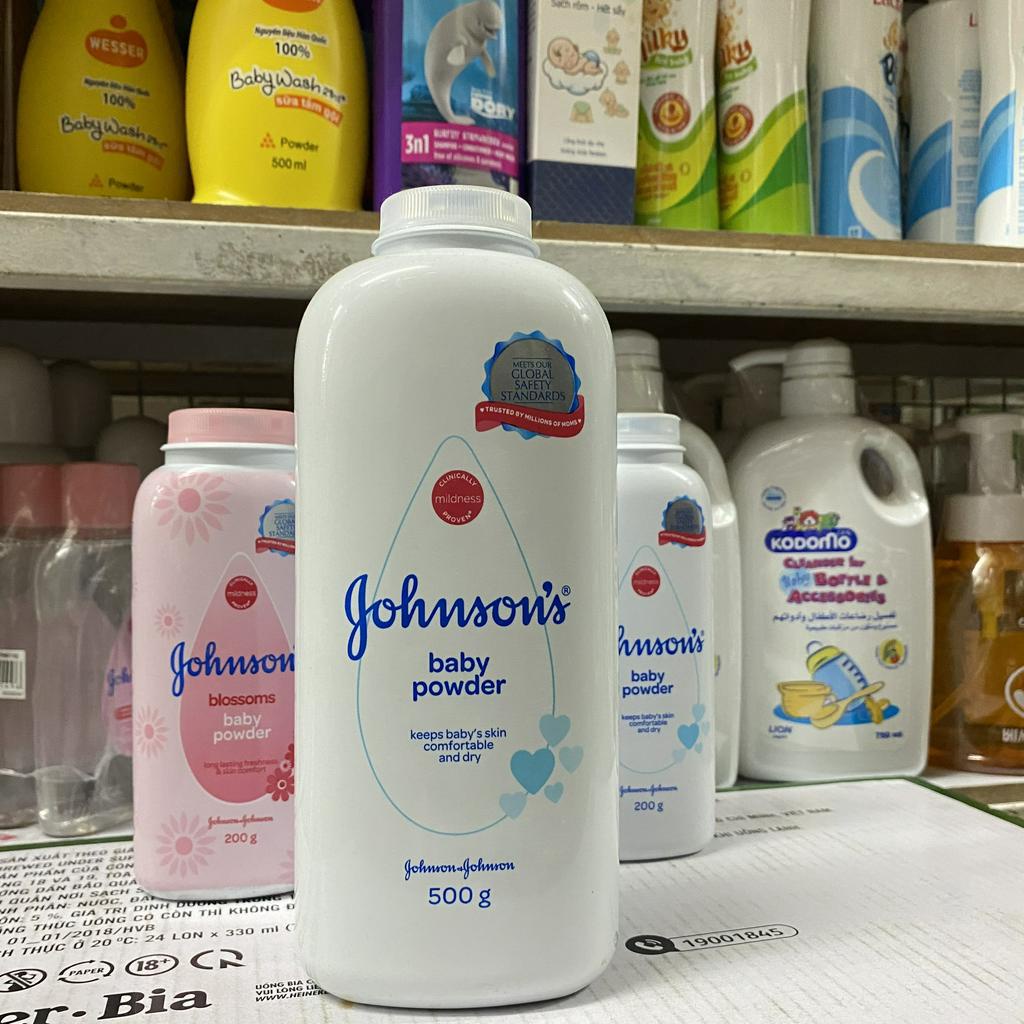 Phấn Ngừa Rôm Xảy Johnson’s baby 500g màu trắng/hồng Hàng CTy