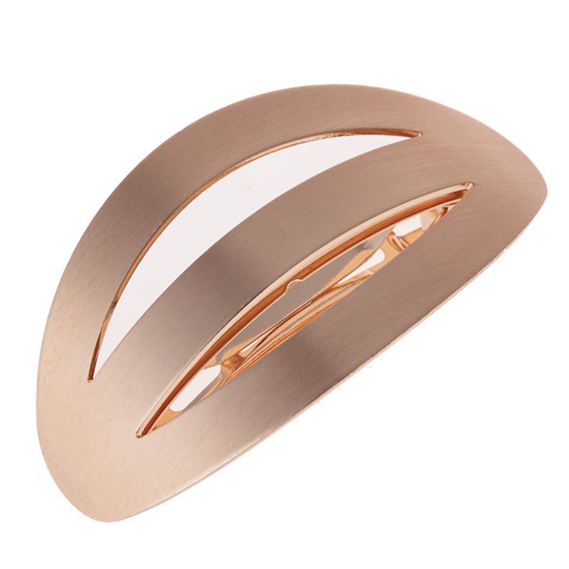 Kẹp Tóc Dạng Cong Bằng Hợp Kim Mạ Bóng Cho Nữ