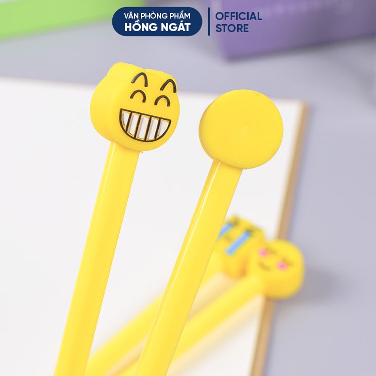 Bút bi cute cảm xúc, bút bi nước mực gel đen ngòi 0.5mm nhiều màu dễ thương đồ dùng học tập văn phòng phẩm B29
