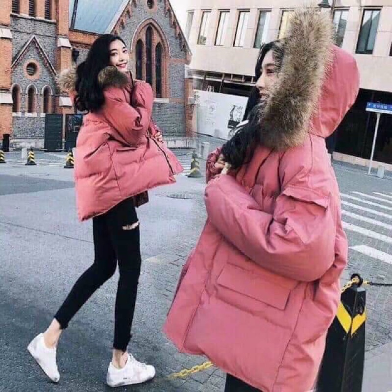 Áo Phao Béo Xinh thu Đông Bao Ấm Dáng rộng Siêu Xinh