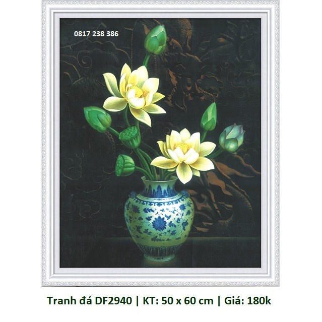 Tranh đính đá bình hoa DF2940 (50 x 60 cm)