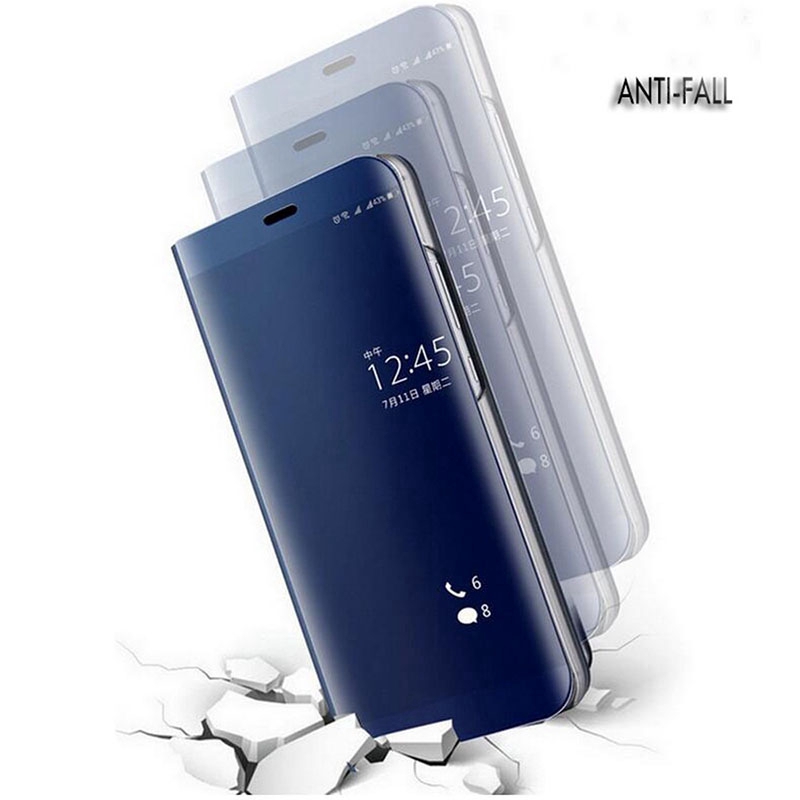 Smart Mirror Flip Case Samsung Galaxy S7 Edge S8 Plus J2 CORE A9 J6 J8 2018 Case Holder Stand Cover