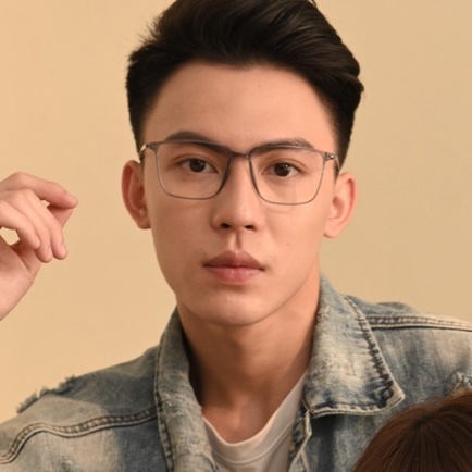 Kính gọng vuông nam nữ LILYEYEWEAR mắt to giả cận chống bụi đi đường càng thanh mảnh thời trang 1966