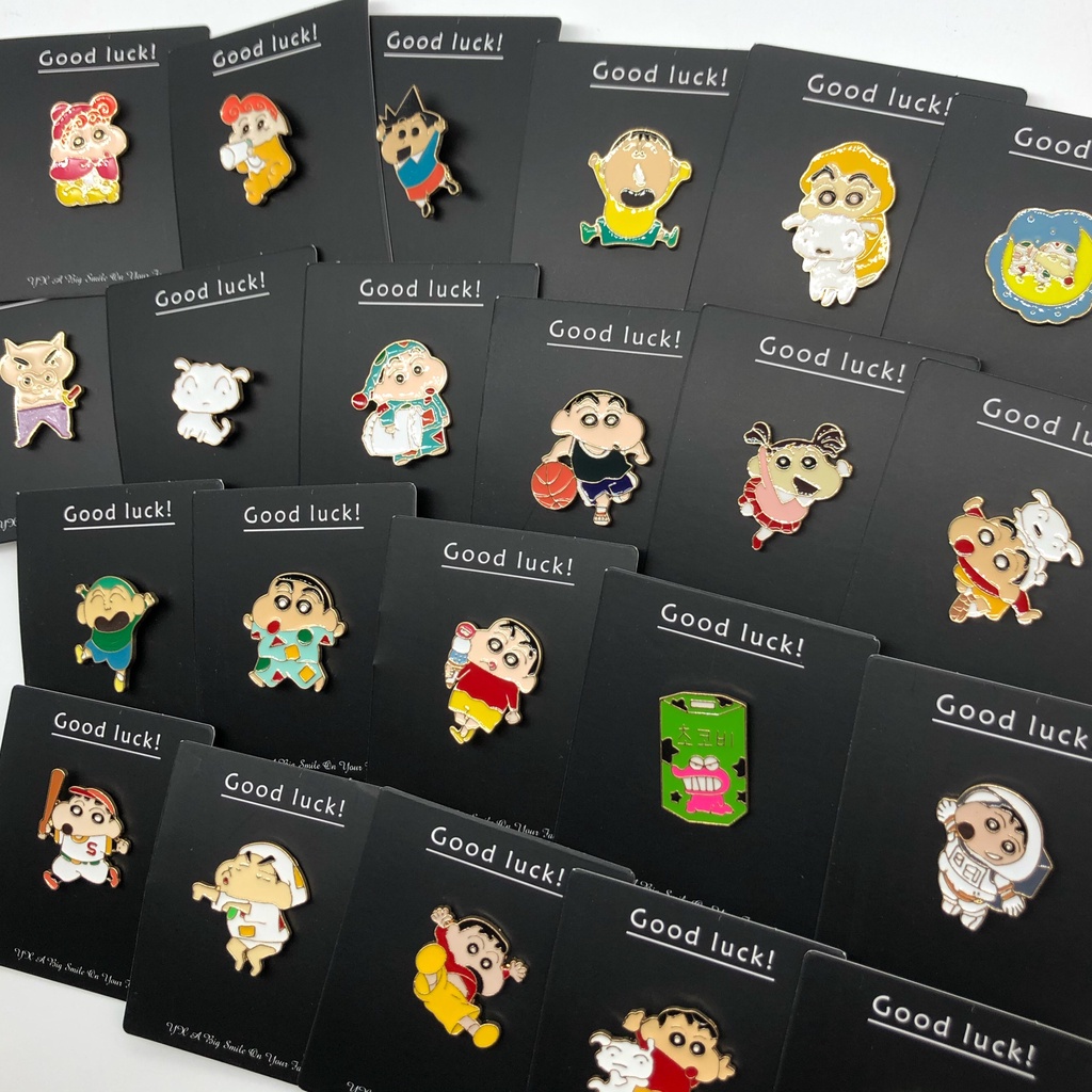 Ghim Cài Áo Hình Cậu Bé Bút Chì Shin-Chan Dễ Thương Sáng Tạo