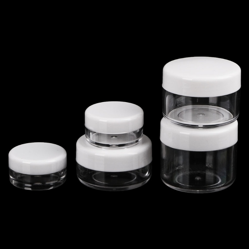 Ch * : ready stock : chai mẫu nhỏ hộp lưu trữ mini di động lọ đựng đồ trang điểm bằng nhựa cho hộp đựng
