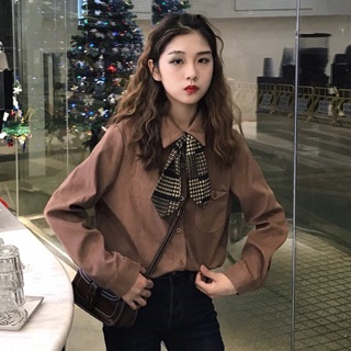áo sơ mi ulzzang sơ mi nữ đẹp áo kiểu dáng hàn quốc rộng dài tay