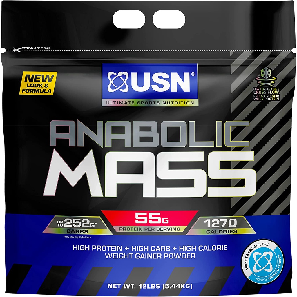 [CHÍNH HÃNG] USN ANABOLIC MASS 12LBS | Sữa Dinh Dưỡng Tăng Cân Tăng Cơ Cho Người Gầy