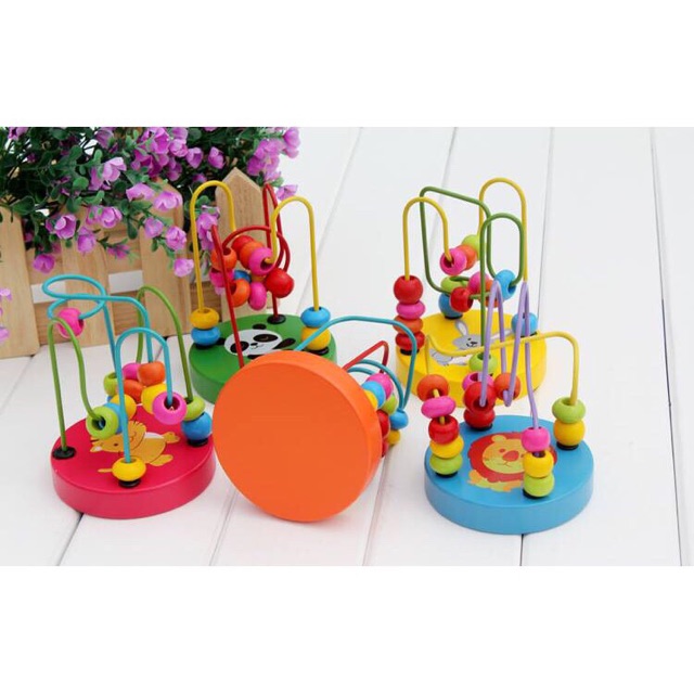 Đồ Chơi Gỗ Luồn Hạt - Giáo Cụ Montessori Giúp Bé Rèn Kiên Nhẫn, Tinh Mắt &amp; Khéo Léo