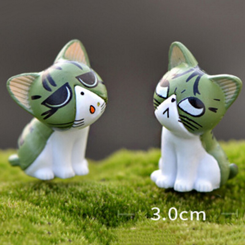 Set 8 Mô Hình Mèo Kitty Bằng Nhựa Resin Dễ Thương
