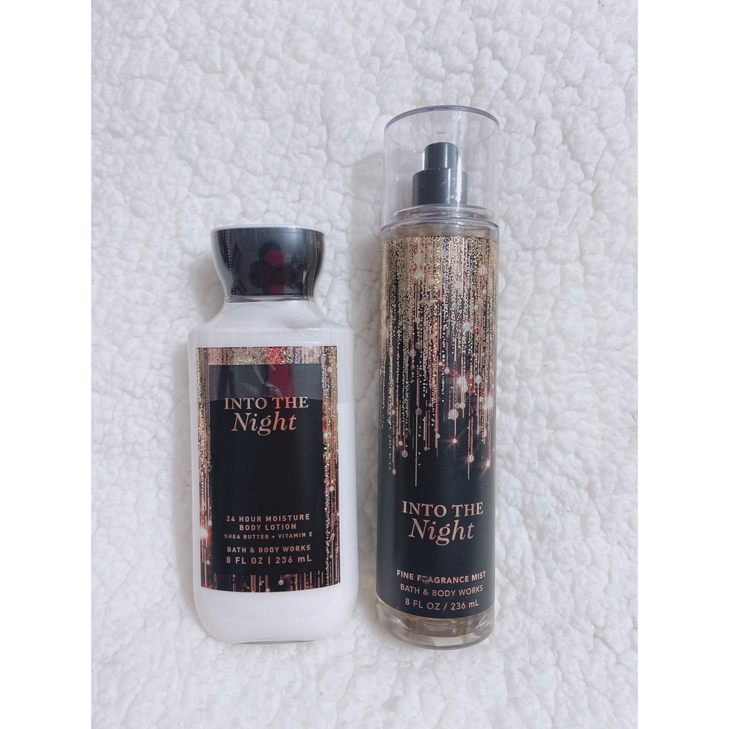 Into The Night BBW sữa tắm lotion nước hoa xịt thơm toàn thân Bath & Body Works 236ml Chuẩn Auth