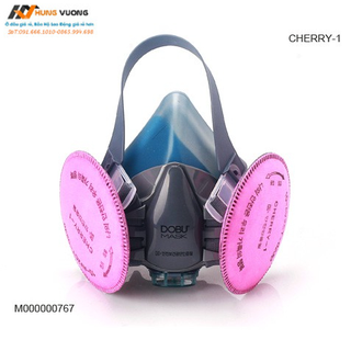 Mặt nạ lọc bụi Hàn Quốc Cherry-1 gồm 2 phin lọc - chống khí gas, khử mùi hơi hữu cơ