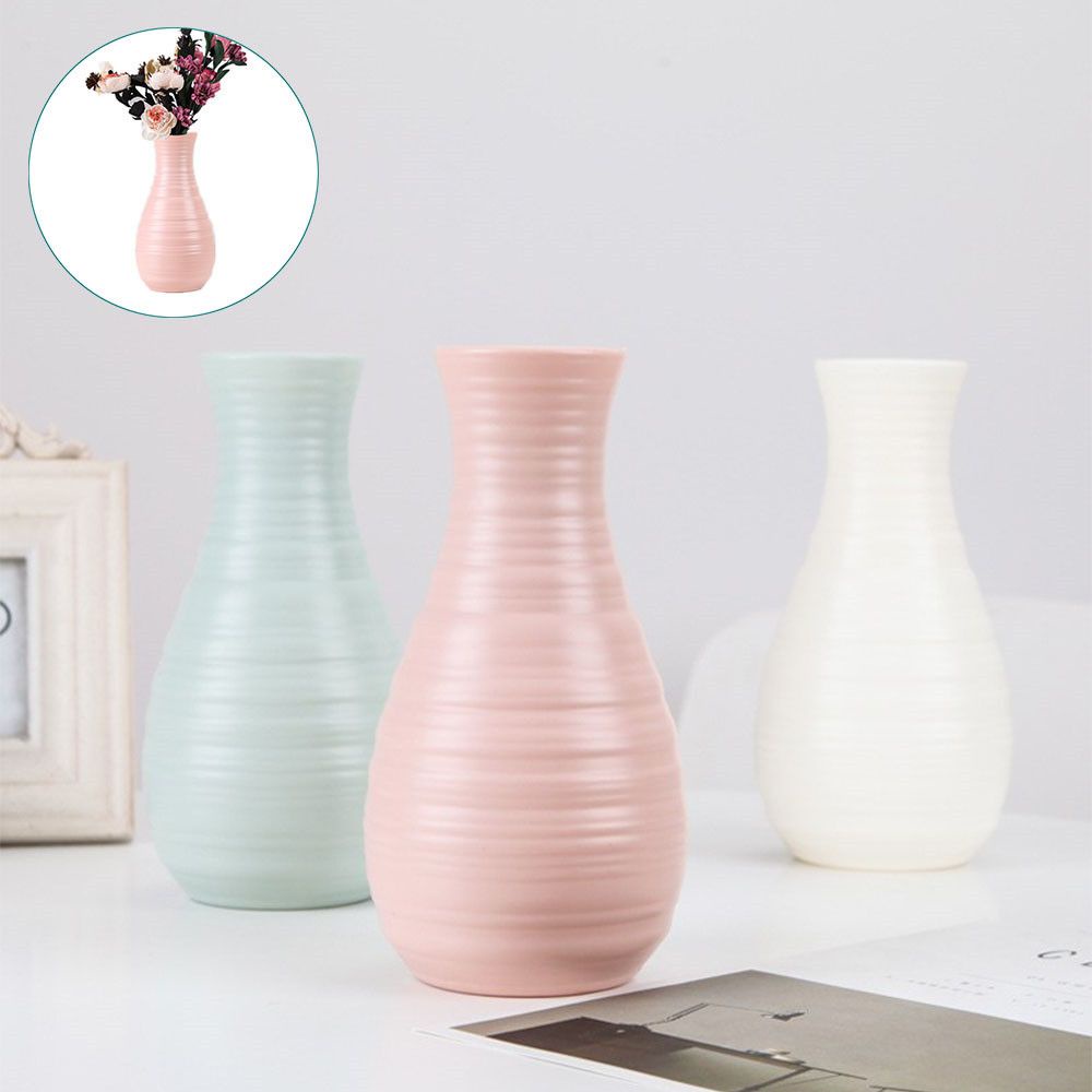 Lọ hoa khô bằng nhựa nhiều màu phong cách Bắc Âu sáng tạo trang trí nhà cửa/văn phòng