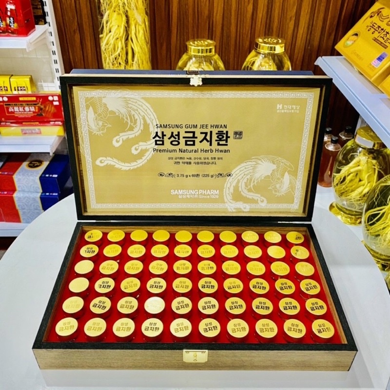 An Cung Ngưu Hoàng Hộp Gỗ 60 Viên Hàn Quốc mẫu mới [8818]