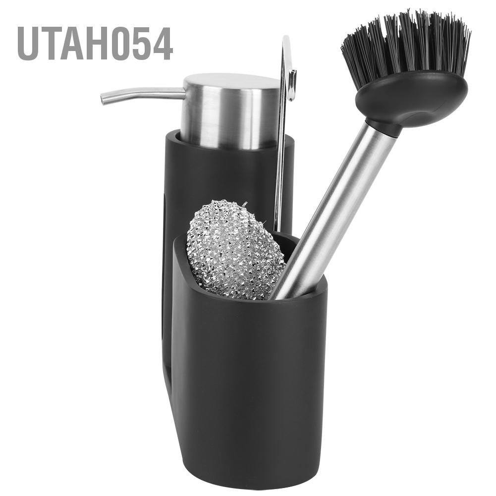 Utah054 Nhà bếp Chậu rửa Bộ đồ ăn Chất tẩy Hộp đựng bát đĩa Giá bằng vải Màu đen