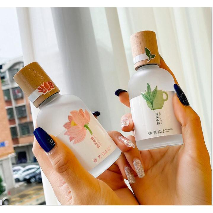 Nước Hoa Shimang Trà Thơ Vỏ Mờ Nắp Gỗ Sang Trọng 50ML KING DC mỹ phẩm nội địa trung-bodymist | Thế Giới Skin Care