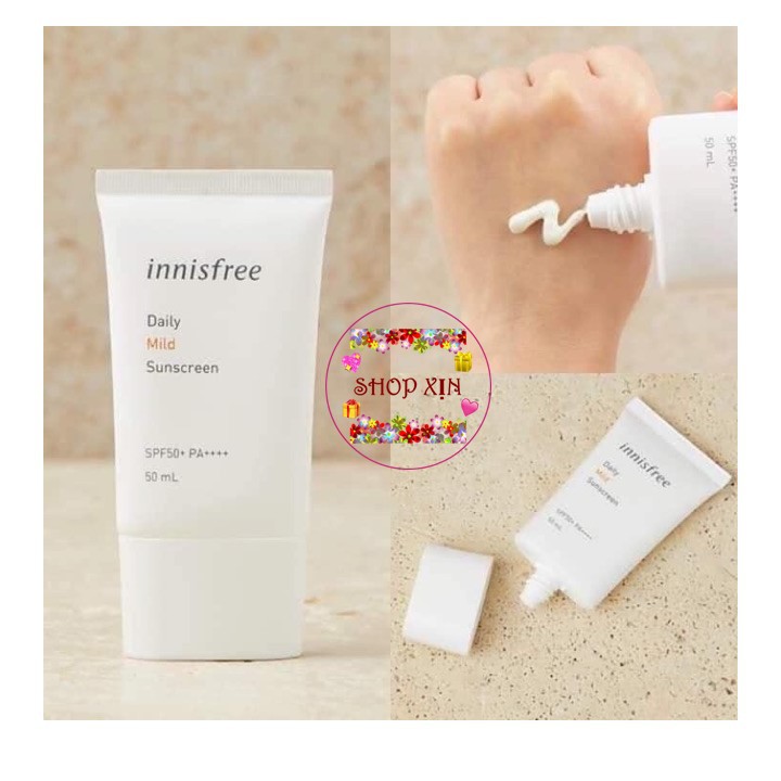 Kem Chống Nắng Innisfree Daily Mild Sunscreen SPF50+/PA++++ Dưỡng Ẩm Và Làm Dịu Mát Làn Da